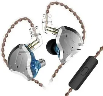 KZ Acoustics ZS10 Pro (с микрофоном, серебристый/синий)