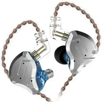 KZ Acoustics ZS10 Pro (без микрофона, серебристый/синий)