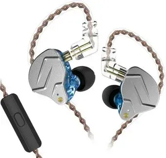 KZ Acoustics ZSN Pro (с микрофоном, серебристый/синий)
