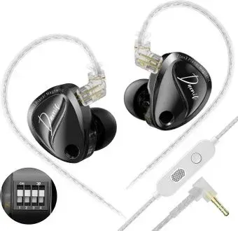 KZ Acoustics Duonic With Switches 3.5 мм (с микрофоном, серебристый)