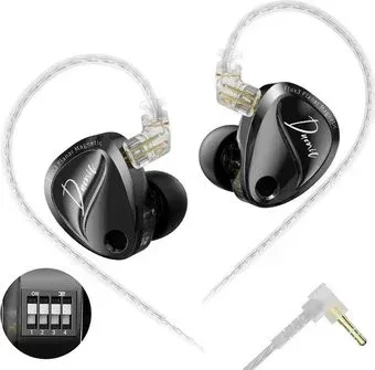 KZ Acoustics Duonic With Switches 3.5 мм (без микрофона, серебристый)