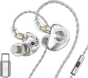 TRN MT4 Pro USB Type-C (серебристый, с микрофоном)