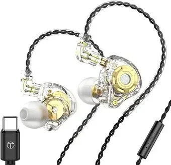TRN MT1 Pro USB Type-C (прозрачный, с микрофоном)