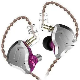 KZ Acoustics ZS10 Pro (без микрофона, серебристый/фиолетовый)