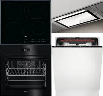 AEG BPE742380B + IKB64410FB + FSB52917Z + Elica Hidden 2.0 IXGL/A/60