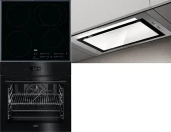 AEG BPE742380B + IKB64410FB + Elica Hidden 2.0 IXGL/A/60