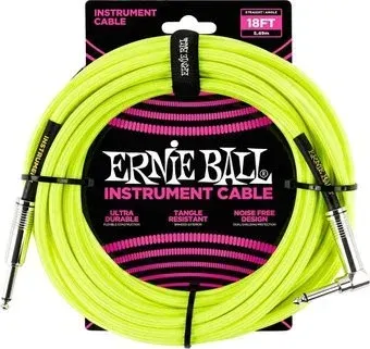 Ernie Ball P06085 6.3 мм - 6.3 мм (5.49 м, неоновый желтый)