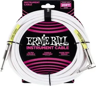 Ernie Ball P06047 6.3 мм - 6.3 мм (6 м, белый)