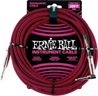 Ernie Ball P06062 6.3 мм - 6.3 мм (7.62 м, черный/красный)