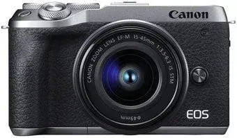 Canon EOS M6 Mark II Kit 15-45mm + EVF-DC2 (серебристый)