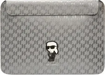 CG Mobile Karl Lagerfeld Saffiano Sleeve Monogram NFT Karl Ikonik KLCS14SAKHPKG 13/14" (серебристый)