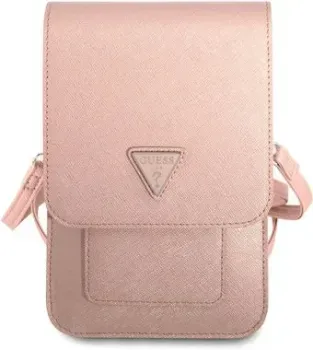 CG Mobile Guess Wallet Bag Saffiano Triangle logo GUWBSATMPI (розовый)