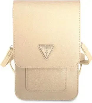 CG Mobile Guess Wallet Bag Saffiano Triangle logo GUWBSATMLG (бежевый)