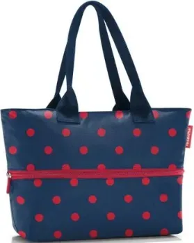 Reisenthel Shopper E1 RJ3075 Mixed Dots Red (синий/красный)