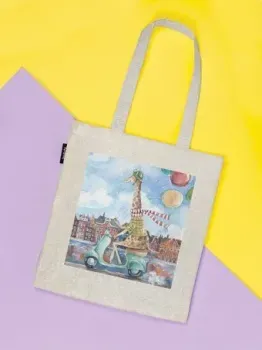 JoyArty Путешествие жирафа ткань под лен bsh_227500