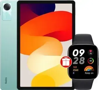 Xiaomi Redmi Pad SE 8GB/256GB международная версия (мятный) + умные часы Xiaomi Redmi Watch 3 Active (черный) по акции