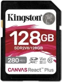 Kingston Canvas React Plus SDXC 128GB SDR2V6/128GB