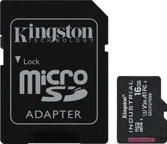Kingston Industrial microSDHC 16GB SDCIT2/16GB (с адаптером)