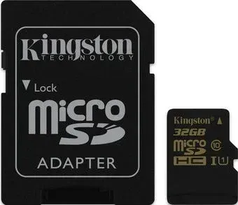 Kingston microSDHC 32GB SDCA10/32GB (с адаптером)