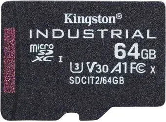 Kingston Industrial microSDXC 64GB SDCIT2/64GBSP