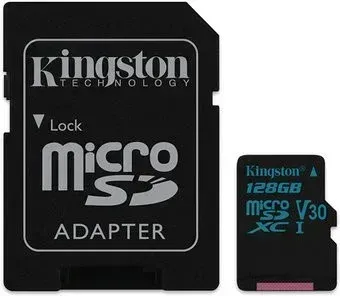 Kingston Canvas Go! microSDXC 128GB SDCG2/128GB (с адаптером)