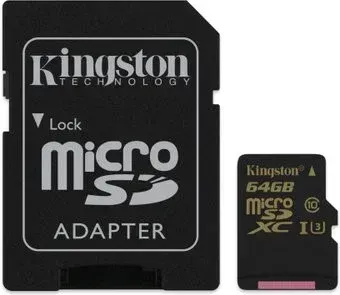 Kingston Gold microSDXC 64GB SDCG/64GB (с адаптером)