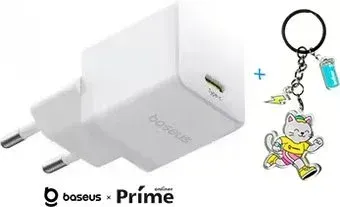 Baseus Palm Fast Charger 1C 30W EU P10111605213-00 (белый) + брендированный брелок Baseus