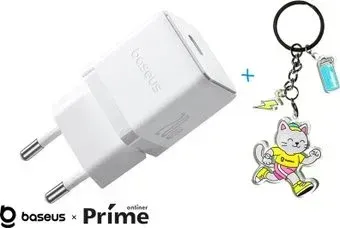 Baseus Palm Fast Charger 1C 20W EU P10111602213-01 (белый) + брендированный брелок Baseus