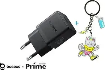 Baseus Palm Fast Charger 1C 20W EU P10111602113-00 (черный) + брендированный брелок Baseus