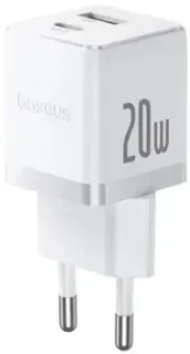 Baseus Palm Fast Charger C+U 20W EU P10111608213-01 (белый)