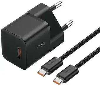 Baseus GaN5 Fast Charger (mini) 1C 20W USB Type-C (черный)
