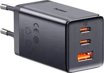 Baseus GaN5 Ultra Fast Charger 2C + U 65W EU P10110812827-Z1 (черный)