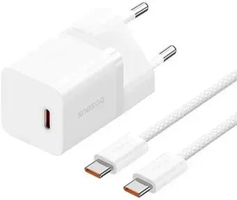 Baseus GaN5 Fast Charger Mini 1C 30W P10110902213-00 Type-C (белый)