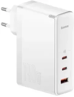 Baseus GaN5 Pro Fast Charger 2C+U 140W EU (белый)