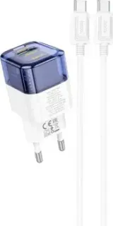 Hoco C131A USB Type-C (белый/синий)