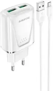 Borofone BA54A microUSB (белый)