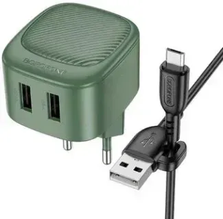 Borofone BAS21A microUSB (зеленый)