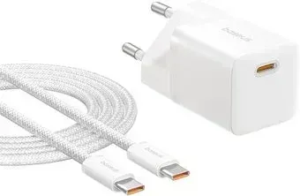 Baseus GaN5 Fast Charger Mini 1C 25W P10110909213-01 (белый)
