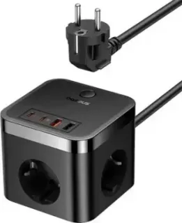 Baseus PowerCombo Cube Power Strip 3AC+2U+2C 30W E00066400117-00