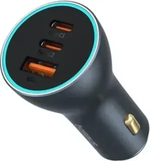 Baseus Golden Contactor Pro GaN Fast Charging Car Charger U+2C 65W C00035202841-00 (серый)