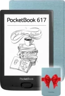 PocketBook 617 (черный) + Обложка Shell 6" Blue