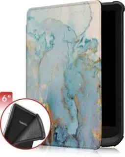 JFK для PocketBook Touch HD 3/617/616/627/632/633/628/606/Colour/Touch Lux 4/Lux 3/Lux 5/Basic Lux 2/Basic 4 (серо-золотой мрамор)