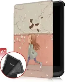 JFK для PocketBook Touch HD 3/617/616/627/632/633/628/606/Colour/Touch Lux 4/Lux 3/Lux 5/Basic Lux 2/Basic 4 (девочка и кот)