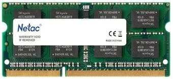 Netac Basic 4GB DDR3 SODIMM PC3-12800 NTBSD3N16SP-04