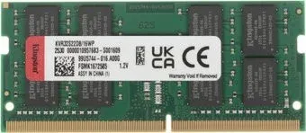 Kingston 16ГБ DDR4 SODIMM 3200 МГц KVR32S22D8/16WP