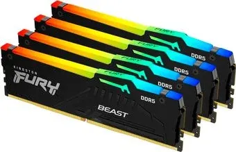 Kingston FURY Beast RGB 4x32ГБ DDR5 5600 МГц KF556C40BBAK4-128