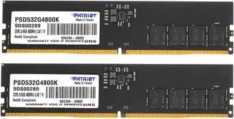 Patriot Signature Line 2x16ГБ DDR5 4800 МГц PSD532G4800K