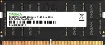 Digma 32ГБ DDR5 SODIMM 4800 МГц DGMAS54800032D