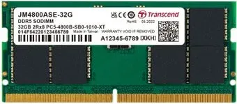 Transcend JetRam 16ГБ DDR5 SODIMM 4800МГц JM4800ASE-16G
