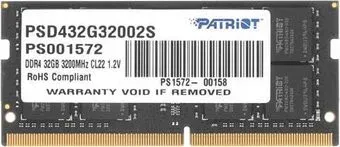 Patriot Signature Line 32GB DDR4 SODIMM PSD432G32002S